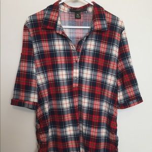 Amang Ny Plaid Thermal Button Up